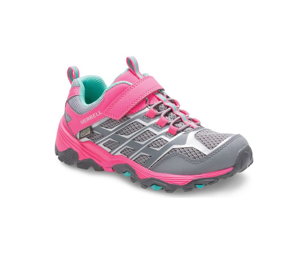 Merrell Sneakers Grey/Pink - Moab FST Low A/C Waterproof - Kids 49NPGKJZY